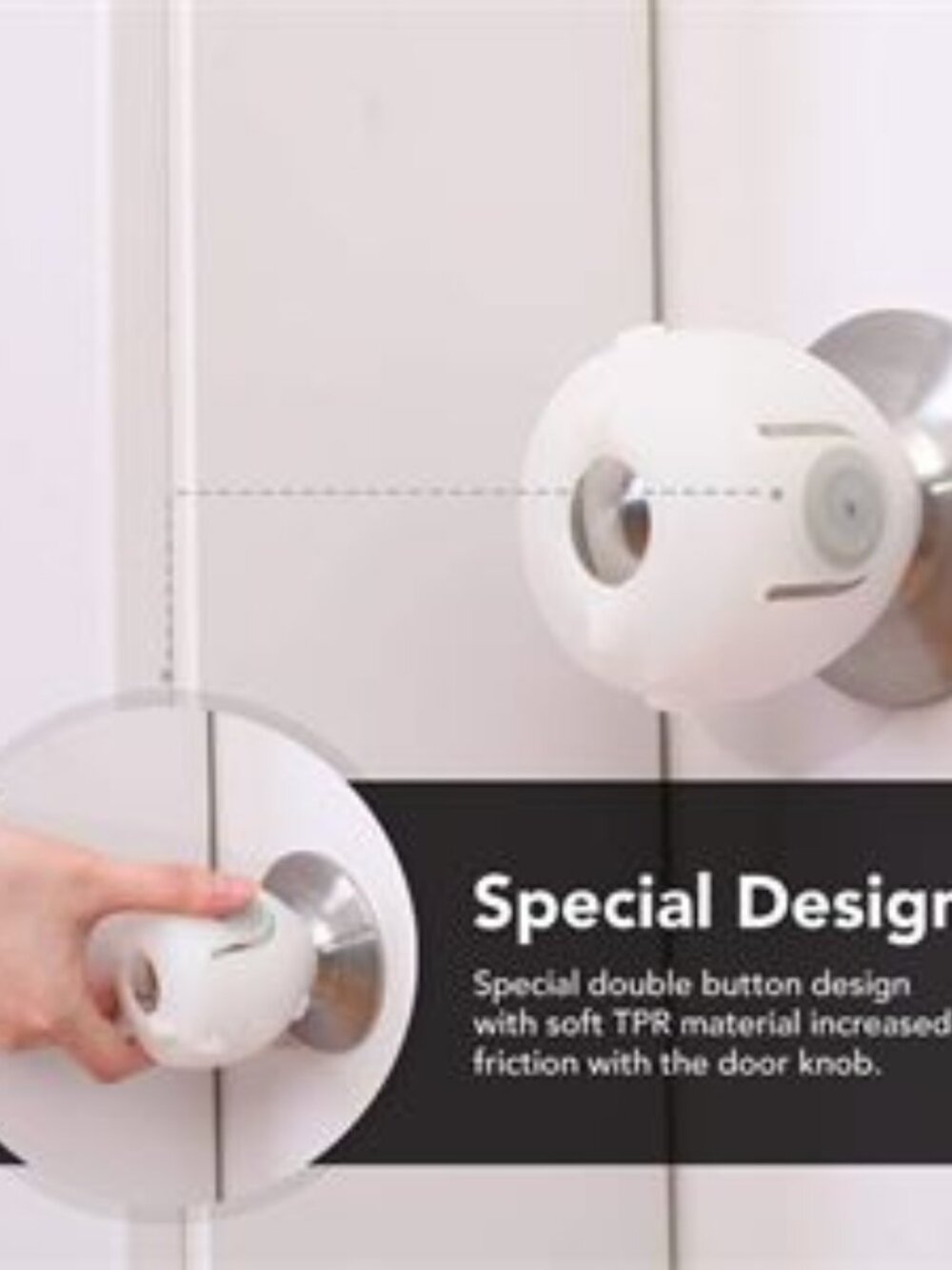 EUDEMON 4 Pack Baby Safety Door Knob Covers Door Knob Locks